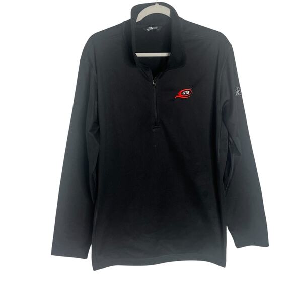 The North Face 1/4 Zip Logo Pullover Shirt Jacket Men’s XL Black Personalized - Picture 1 of 10